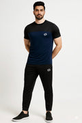 Men’s Dry-Fit Tracksuit-Navy Blue/Black combo#162 - Superwear