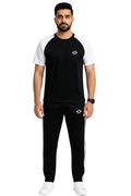 Men’s Dry-Fit Tracksuit-Black/White combo#165 - Superwear