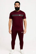 Men’s Dry-Fit Tracksuit-Maroon/Grey combo#166 - Superwear