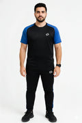 Men’s Dry-Fit Tracksuit-Black/Royal Blue combo#167 - Superwear