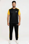 Men’s Dry-Fit Tracksuit-Black/Yellow Combo #171 - Superwear