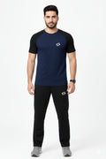 Men’s Dry-Fit Tracksuit-Navy Blue/Black Combo #172 - Superwear