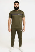 Men’s Dry-Fit Tracksuit-Olive Green/Grey #174 - Superwear