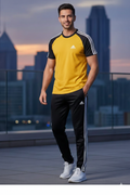 Men’s Dry-Fit Tracksuit-Adi Style-Yellow/Black Combo#196 - Superwear